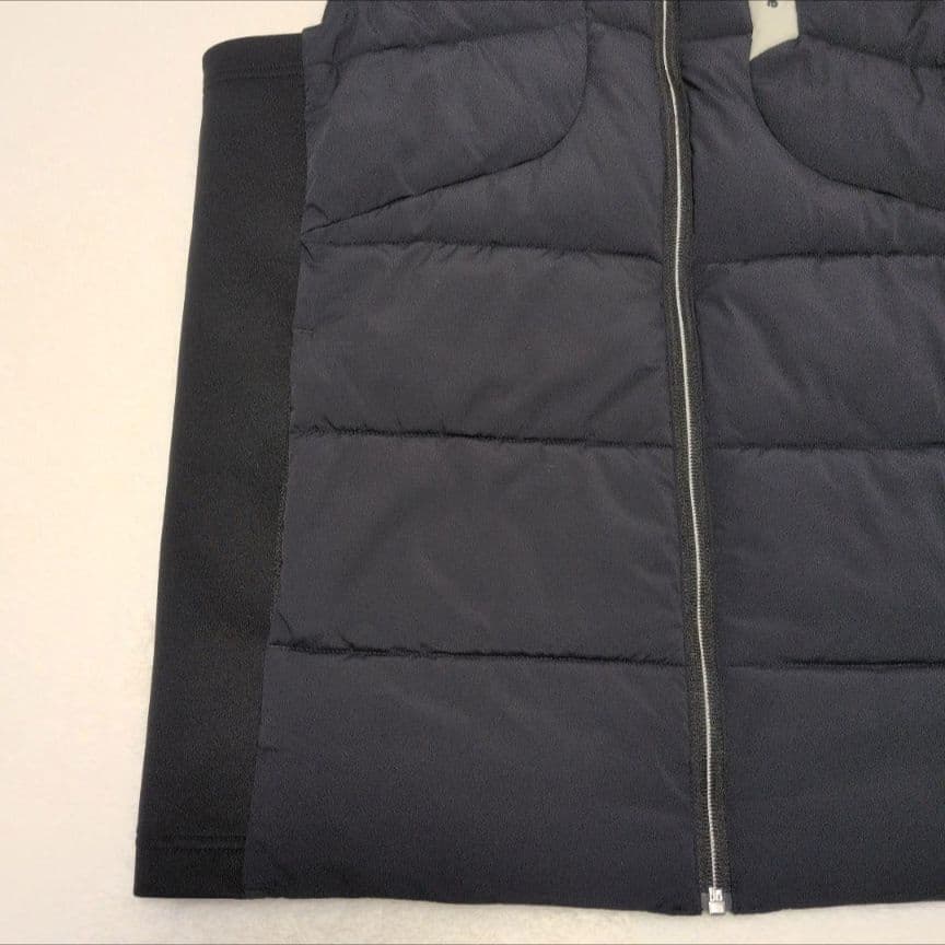 テーラーメイド 中綿ベスト XL 秋冬 防寒 ブラック×ネイビー Oサイズ