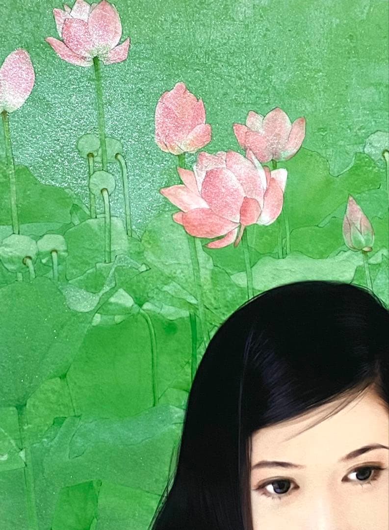 ジクレ+手彩　平凡・陳淑芬　直筆サイン　ピンファン　チェン・シュウフェン　版画