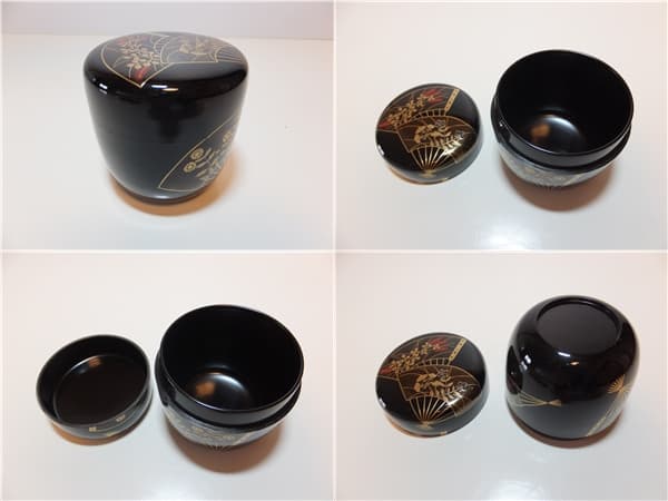 ◆大棗 ◆扇面秋草蒔絵◆竹内幸斎作◆新品◆