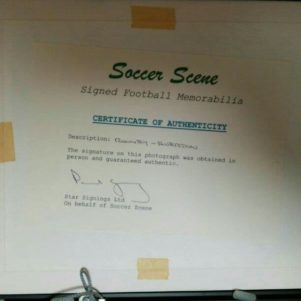 サッカー ルーニー サイン写真 ジャージカード セット