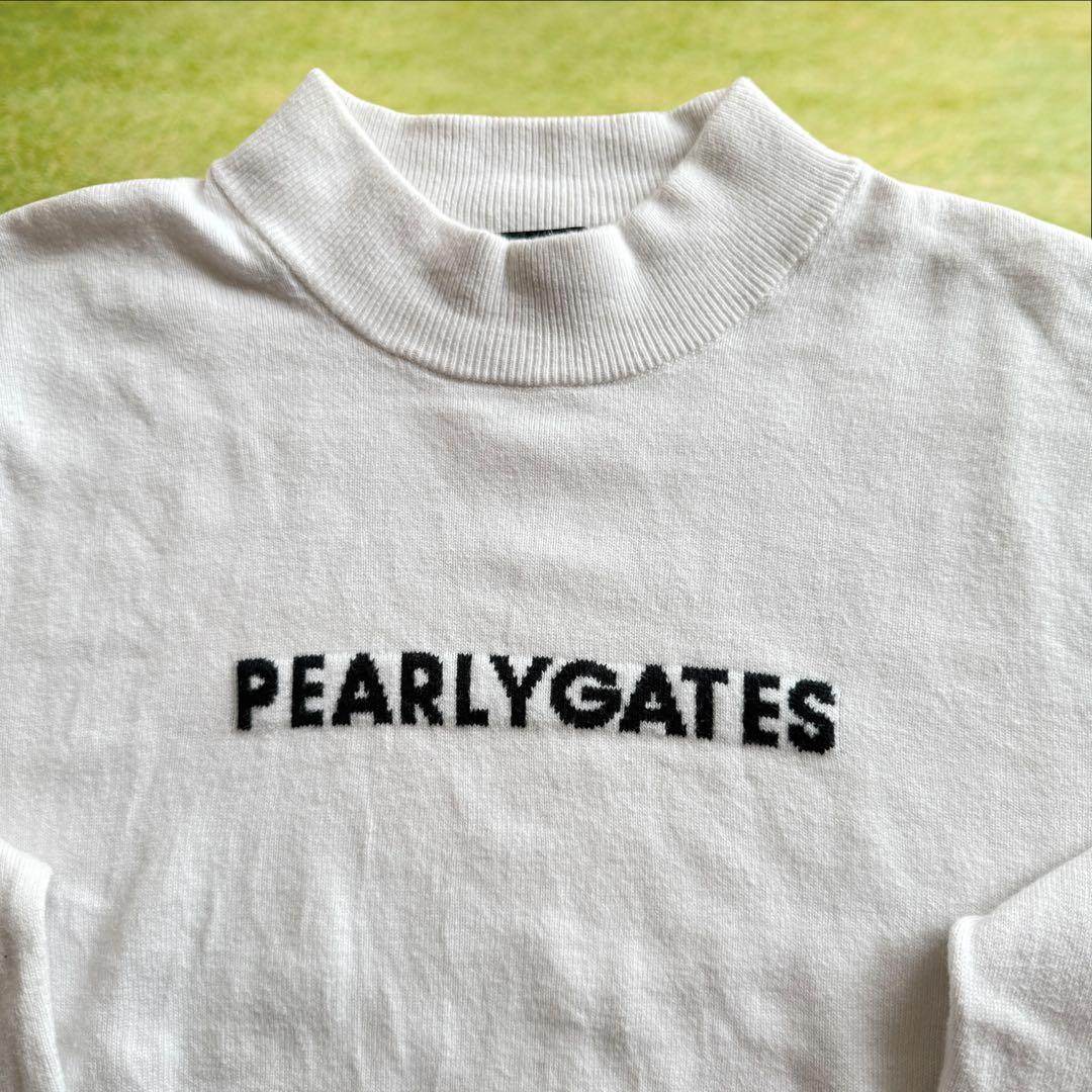 パーリーゲイツ　ニット　セーター　白　ホワイト　4 M〜L相当　モックネック