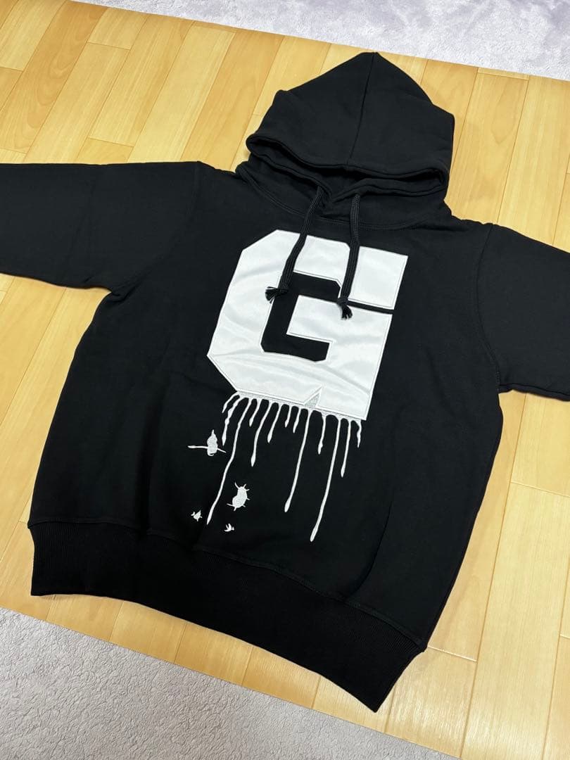 初期 希少 G-DRAGON Gロゴ フード付きパーカー 黒
