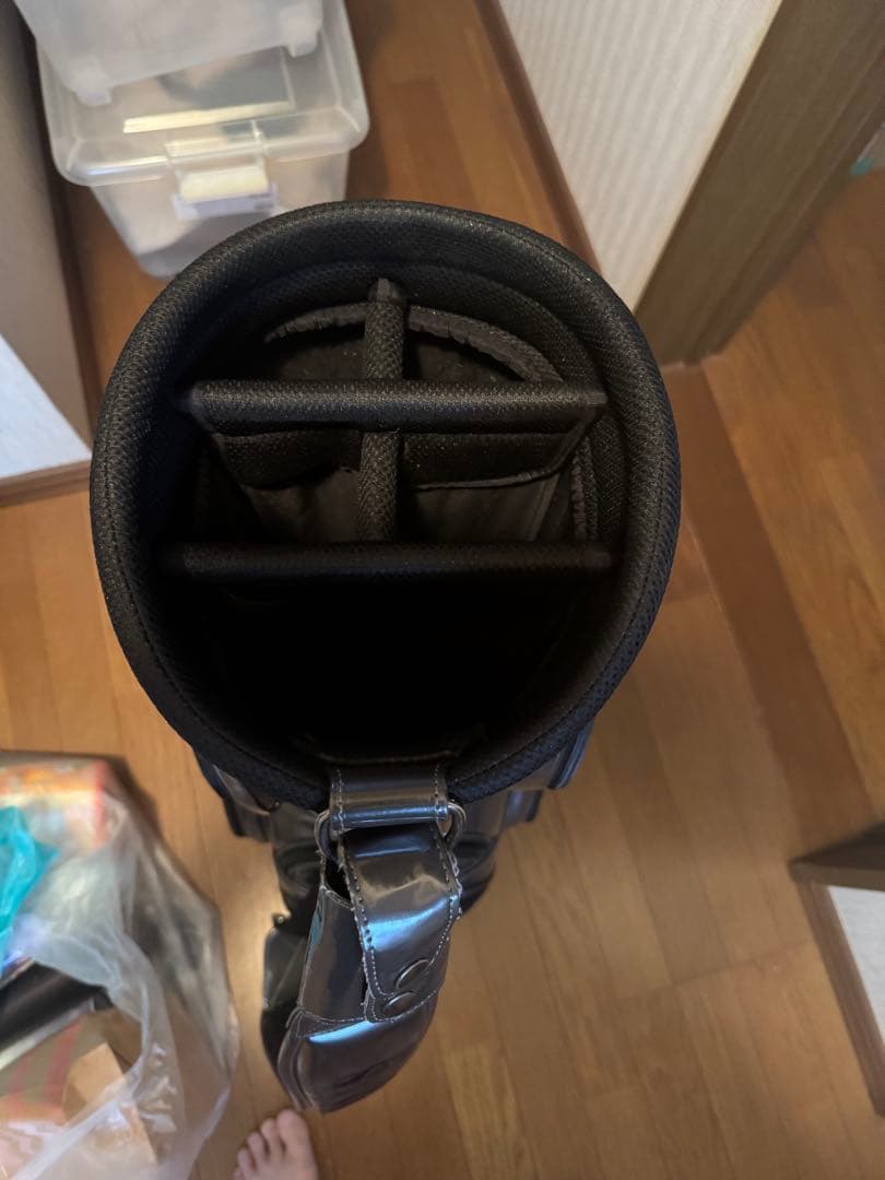 さやST ANDREWS グレー エナメルキャディバッグ　中古