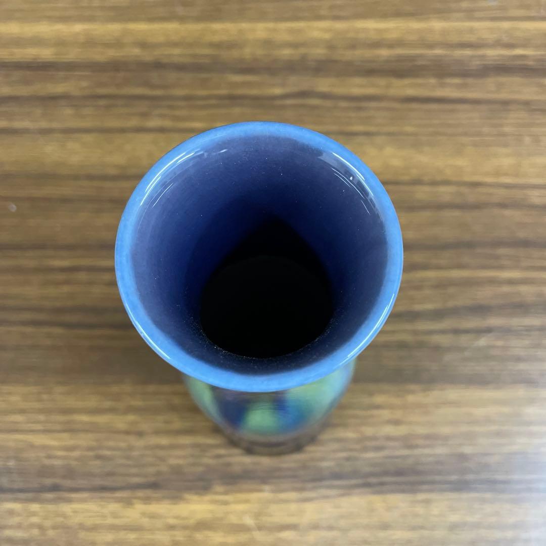 【美品】三代徳田八十吉　「花入」九谷焼