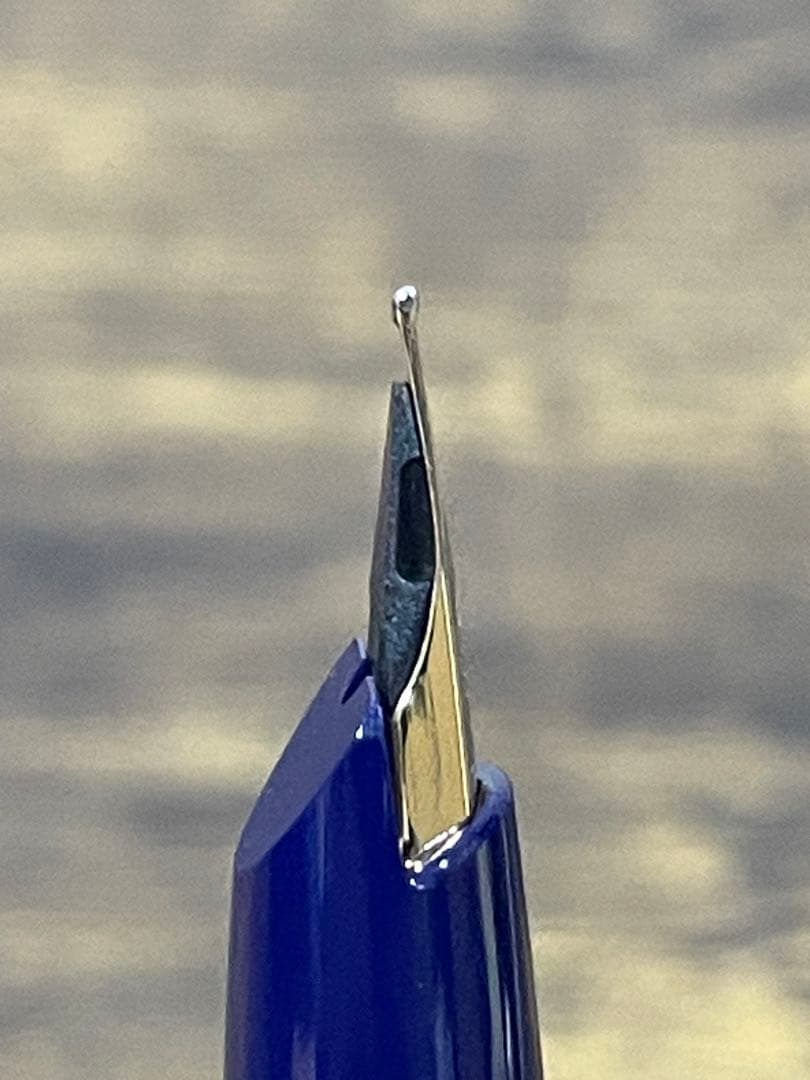 試筆のみ　ジェネレーション　ネイビー　万年筆　14k　中細字　純正ペンケース付