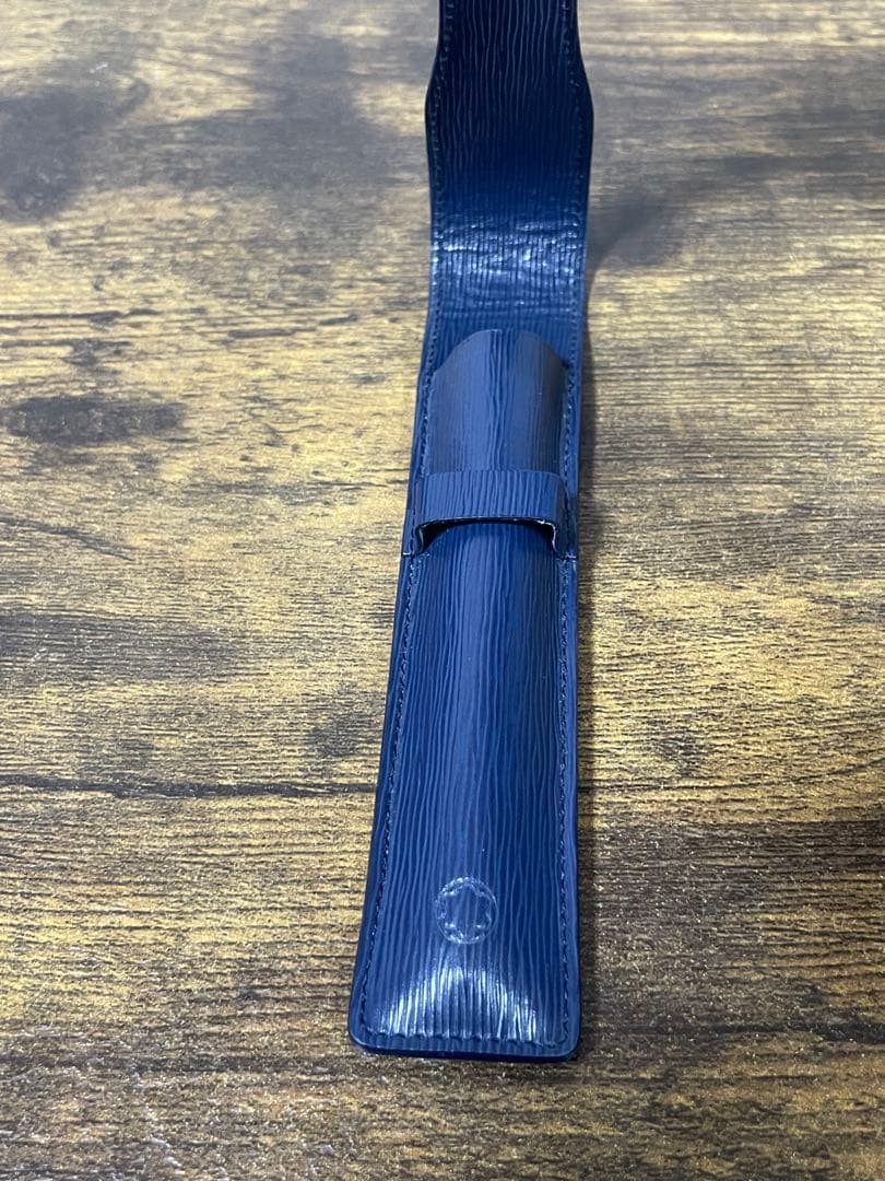 試筆のみ　ジェネレーション　ネイビー　万年筆　14k　中細字　純正ペンケース付