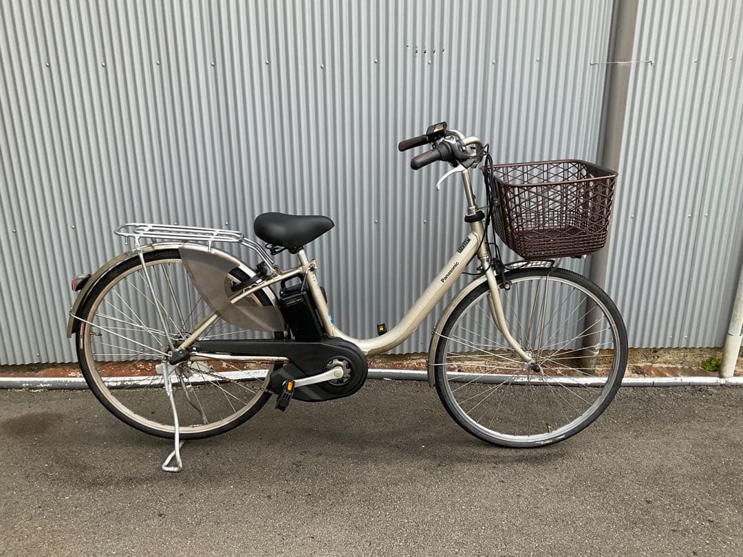 パナソニック最新機種電動アシスト自転車vivi26インチシルバーアルミボディー