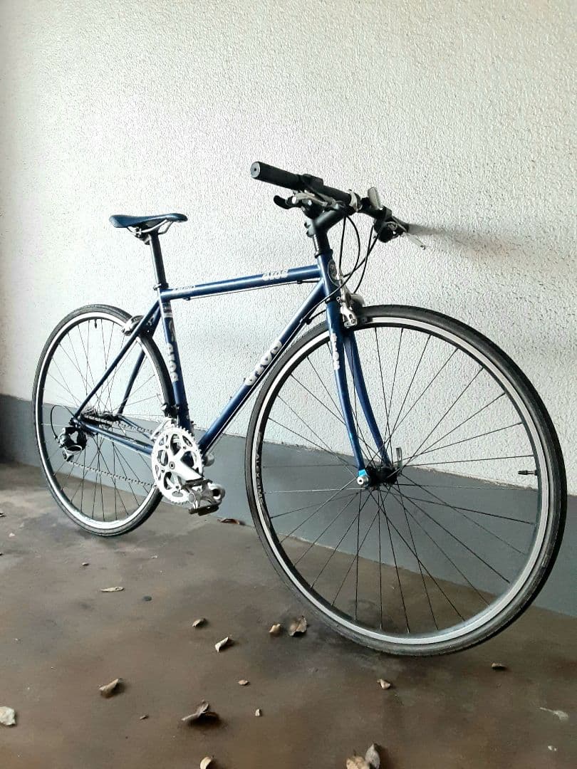 GIOS AMPIO クロモリ クロスバイク 700c 2x9速 ジオスブルー