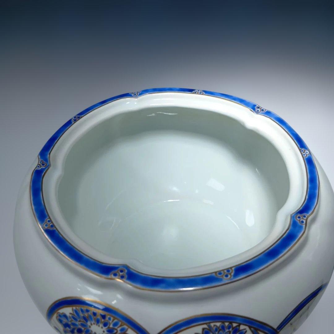 茶道具　金彩捻梅　水指　祥堂造　 共箱