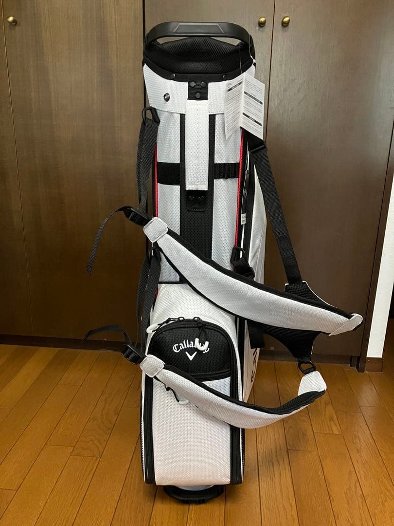 Callaway CHEV キャディバッグ ホワイト（ヘッドフードカバー有り）