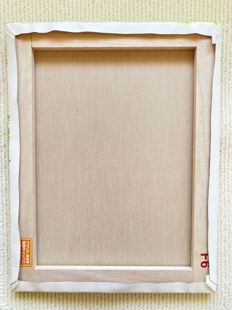 ご依頼品　花の絵　風景画　アクリル画　原画 「花桃のトンネル」F6「三春の滝桜」