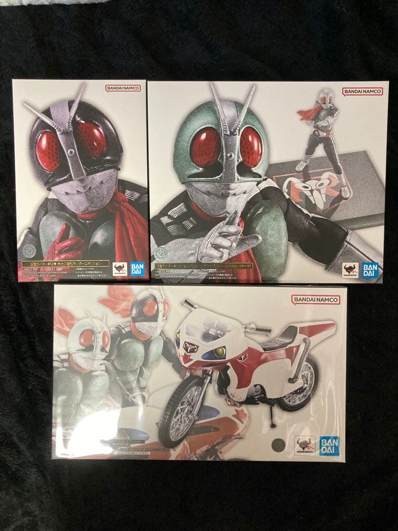 未開封真骨彫製法仮面ライダー新1号　新2号 新サイクロン号　栄光の昭和ライダー