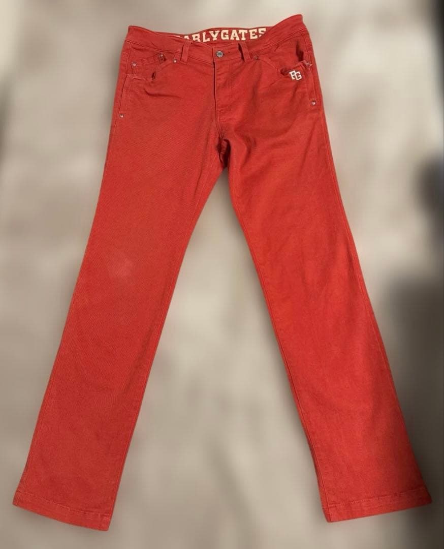 PEARY GATES ストレッチ ゴルフパンツ サイズ4 レッド オレンジ