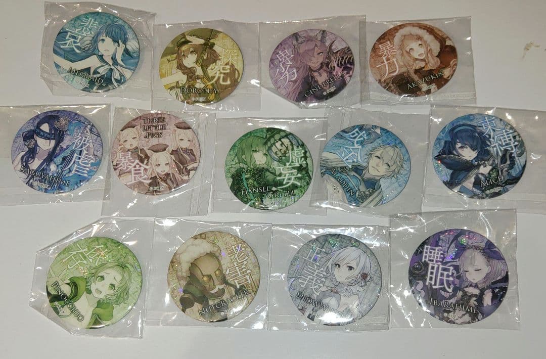 缶バッジ　シノアリス　13種類　スクエニカフェ