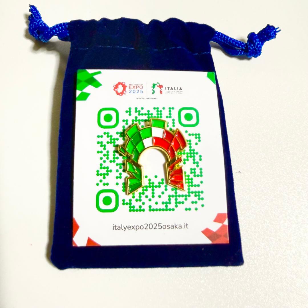 大阪万博2025 イタリア VIPスタッフ　ピンバッジ（専用ポーチ付き・非売品）