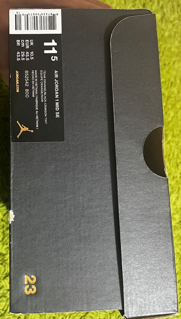 シューズ(男性用) Nike Air Jordan 1 Mid Team Orange Black