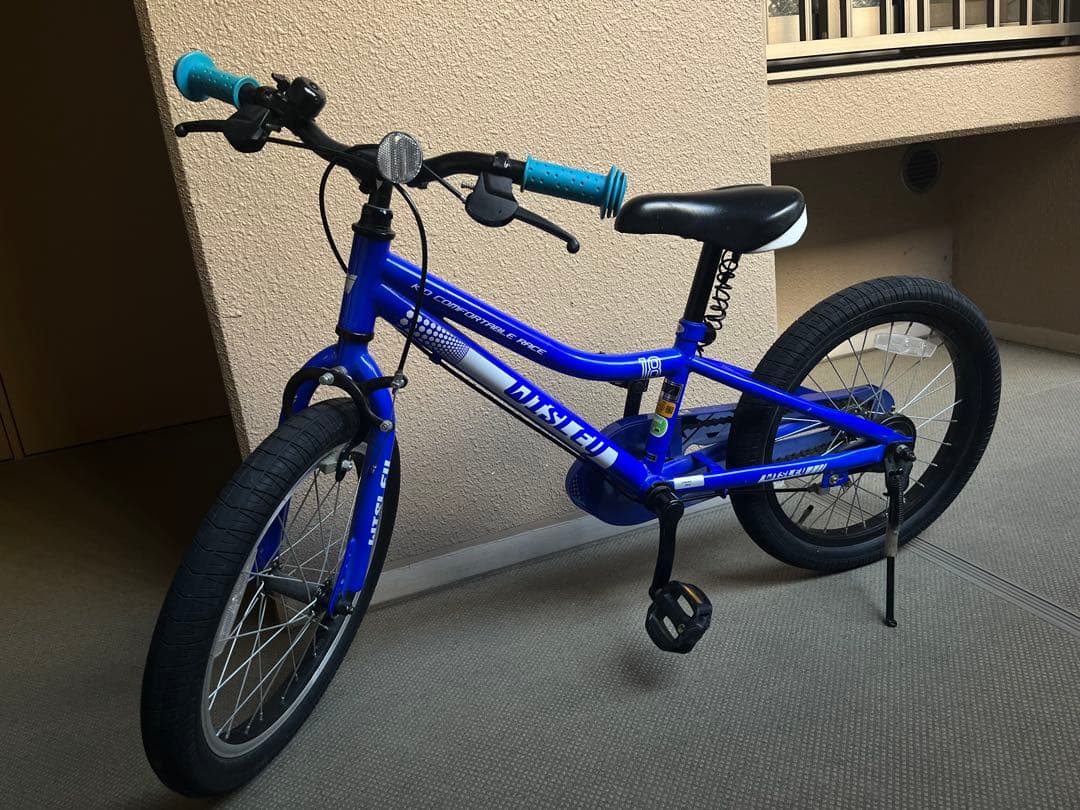 子供用青い自転車18インチ