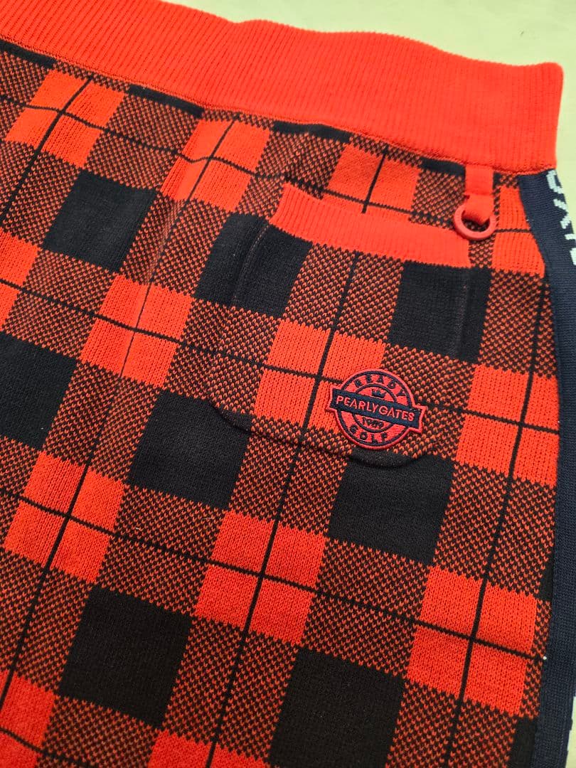 0 サイズ s パーリーゲイツ　チェックスカート　ゴルフウェア　レディース