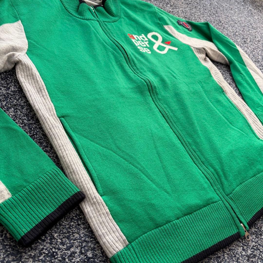 アンパスィ　裏地　防風　ニットジャケット　ブルゾン　アウター　ゴルフウェア　ＬＬ