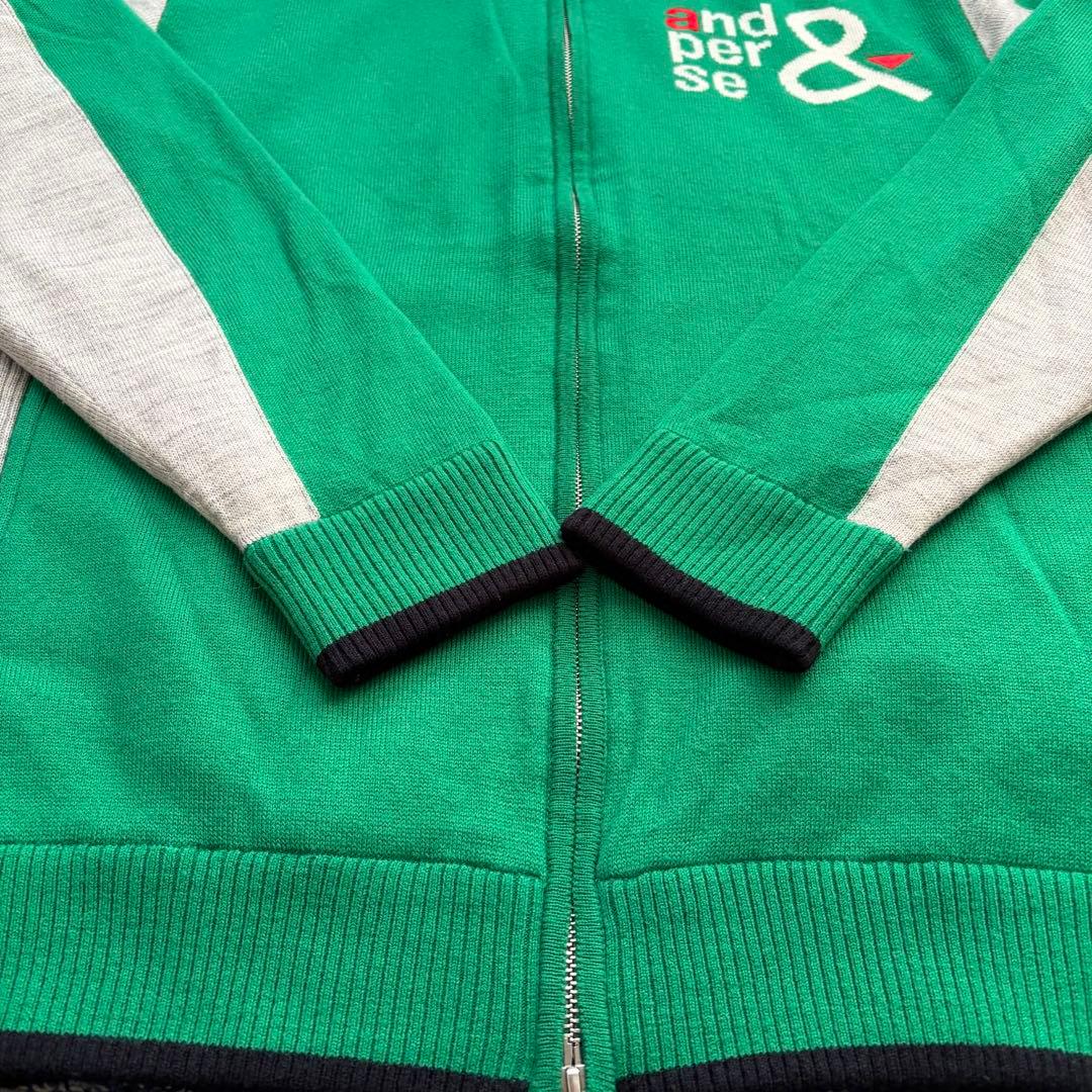 アンパスィ　裏地　防風　ニットジャケット　ブルゾン　アウター　ゴルフウェア　ＬＬ