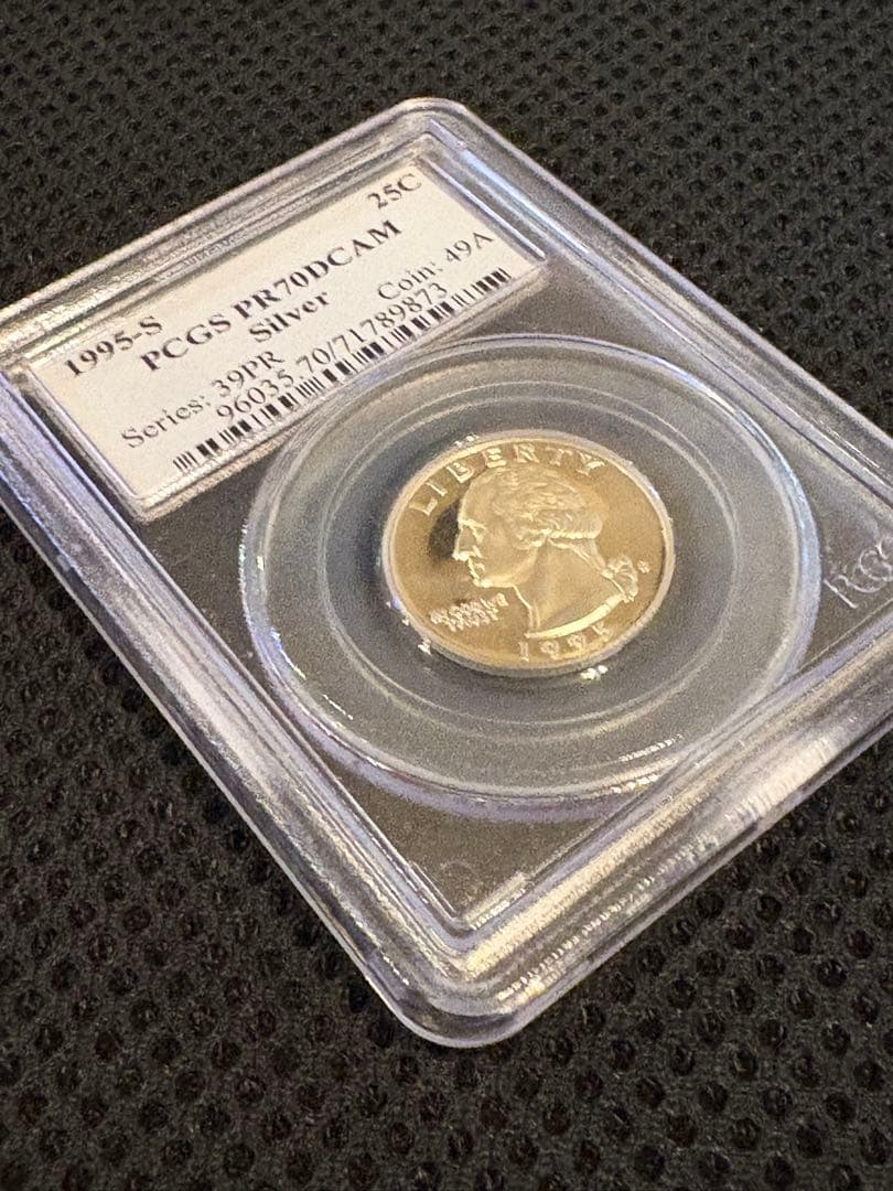 1995-S ワシントン クォーター 銀貨 PCGS PR70 DCAM