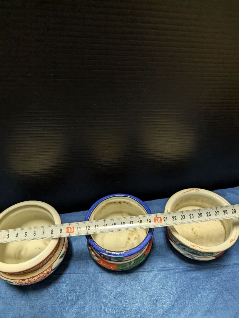 アンティーク戦前赤絵香炉線香立て伊万里