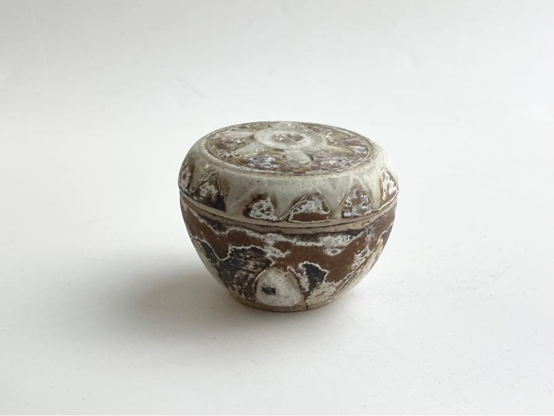 骨董　アンティーク　スンコロク　香合　宋胡録　タイ古陶　スワンカローク　茶道具