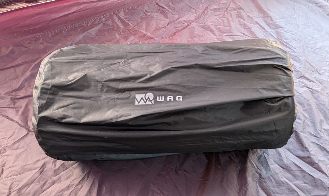 WAQ キャンプマット 10cm ダブルサイズ ブラック