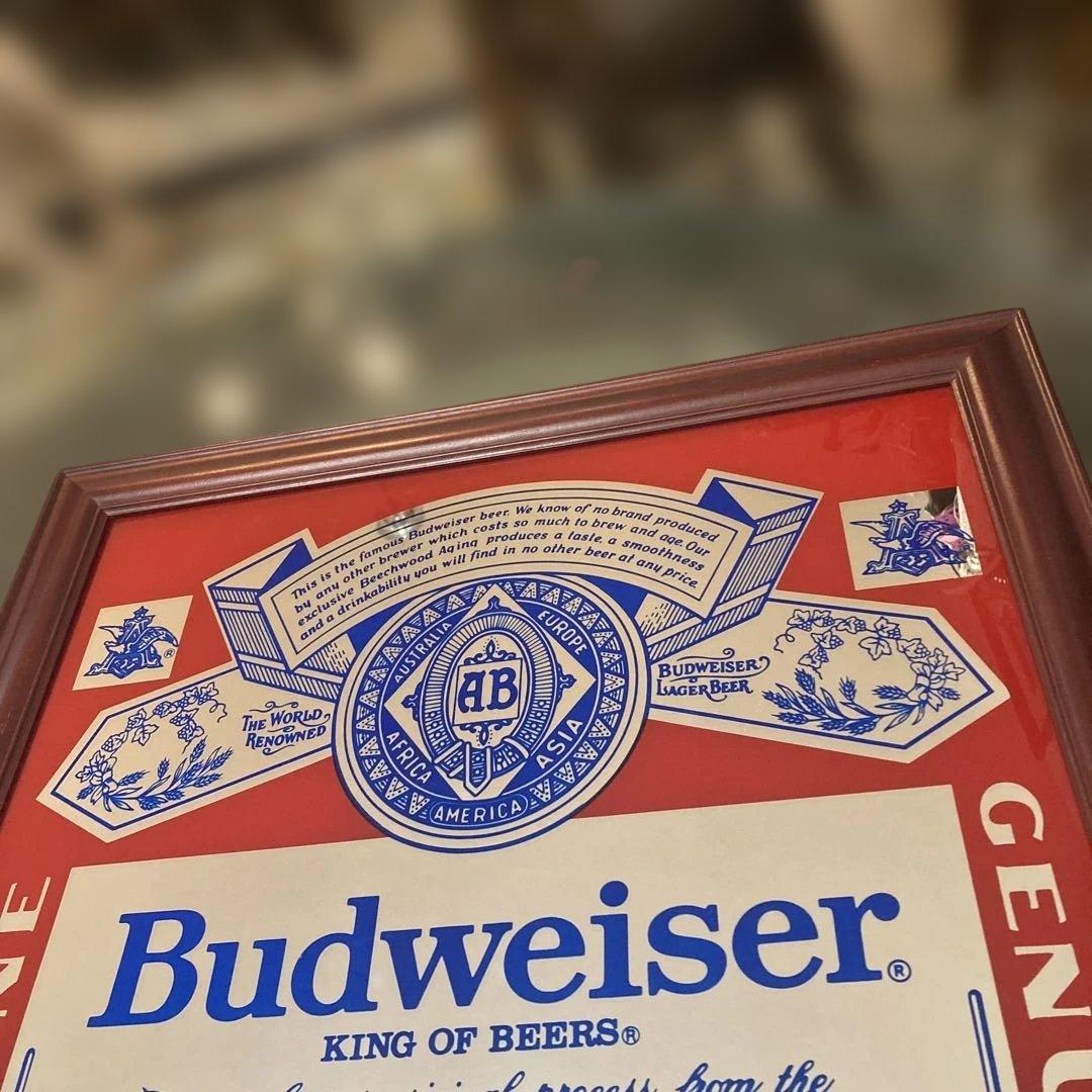 希少　バドワイザー　パブミラー　アンティーク　ヴィンテージ　レトロ