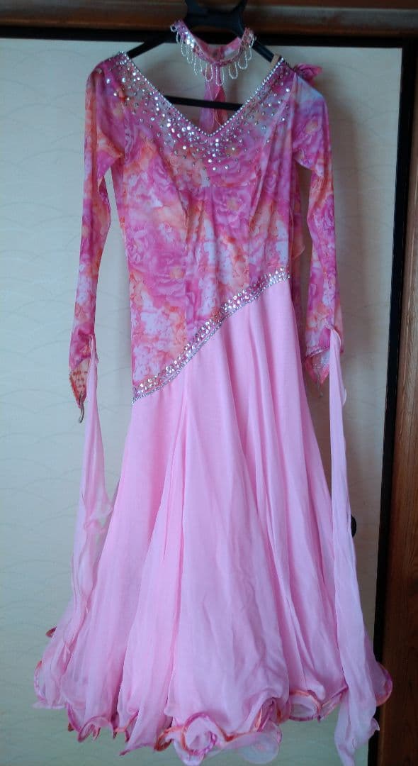 社交ダンス用ピンクドレス