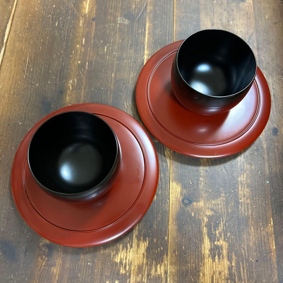 輪島塗　輪島屋　善仁　コーヒーカップ　曙塗　2客