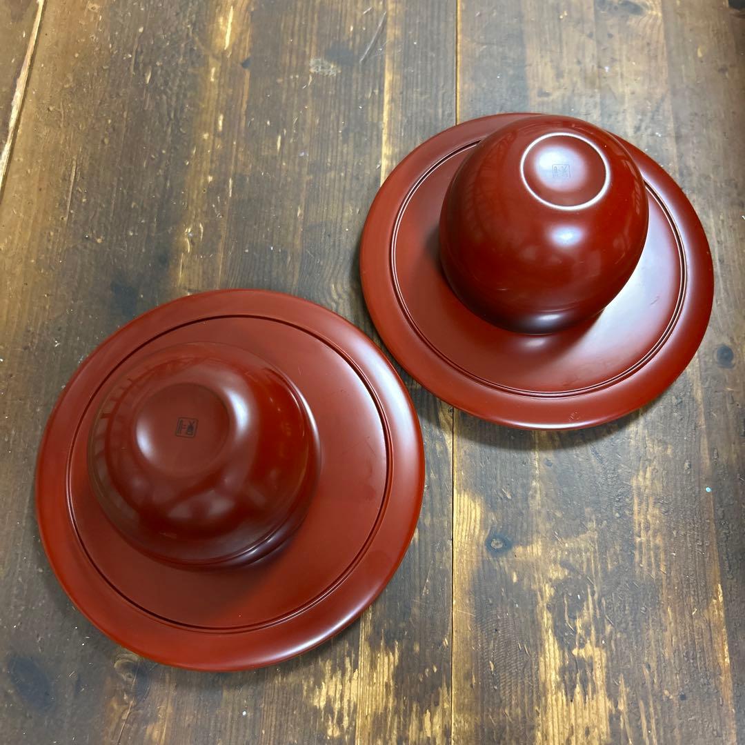 輪島塗　輪島屋　善仁　コーヒーカップ　曙塗　2客