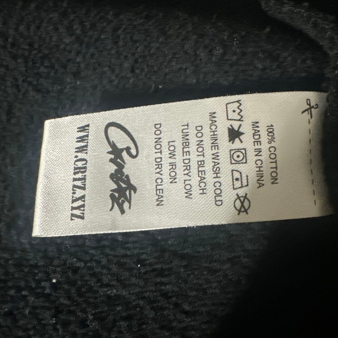 Corteiz Alcatraz オーバルロゴ ジップパーカー 黒