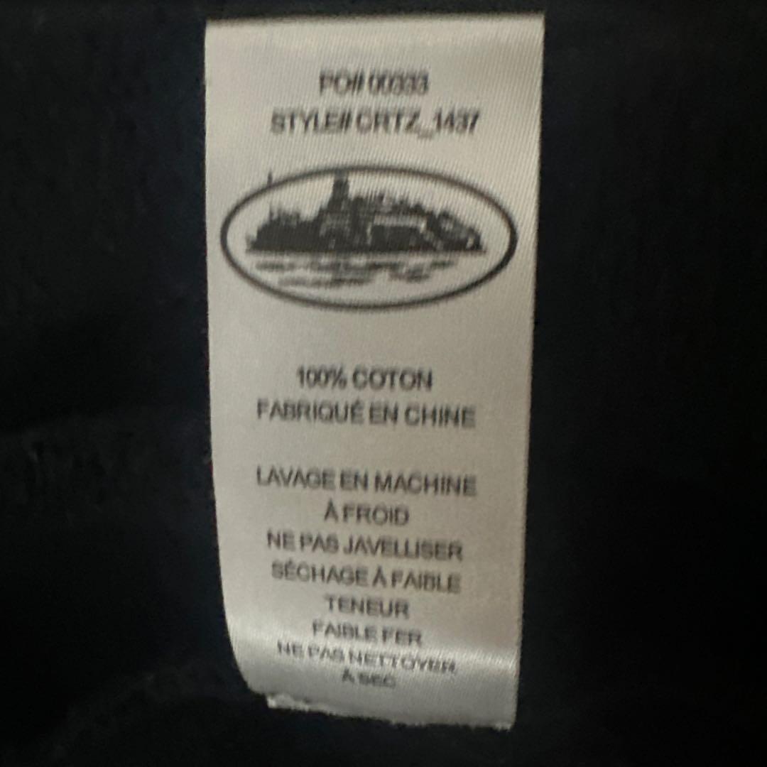 Corteiz Alcatraz オーバルロゴ ジップパーカー 黒