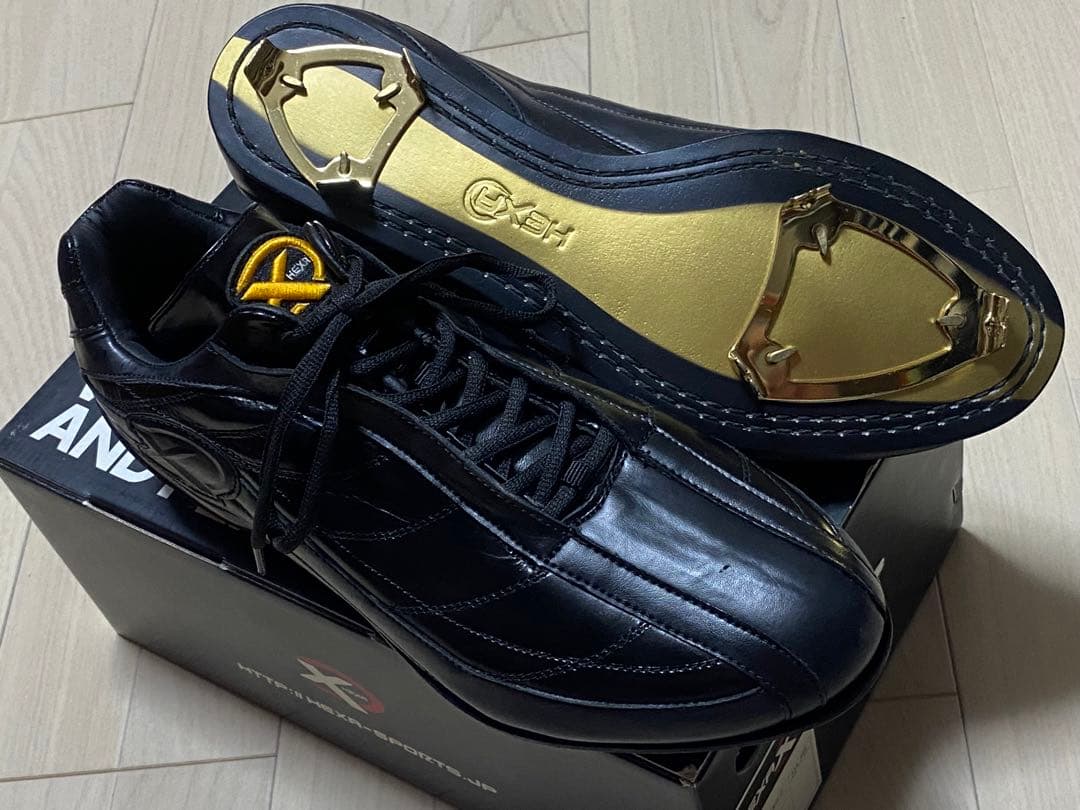 ■超値下げ！超稀少！ヘキサスポーツ！ステルス 革底スパイク　新品未使用！