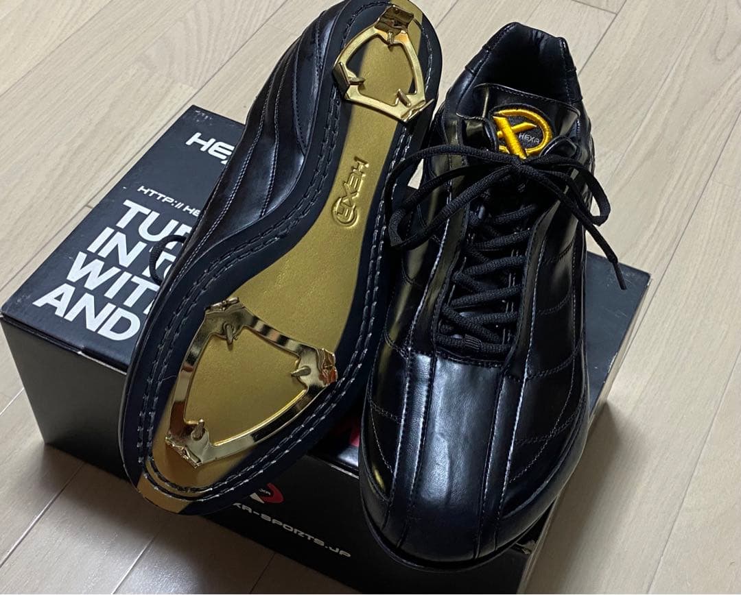 ■超値下げ！超稀少！ヘキサスポーツ！ステルス 革底スパイク　新品未使用！