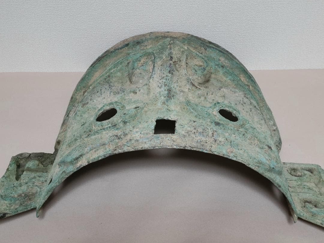 青銅製大型 仮面 神具 夏 商 周時代 横幅約88cm