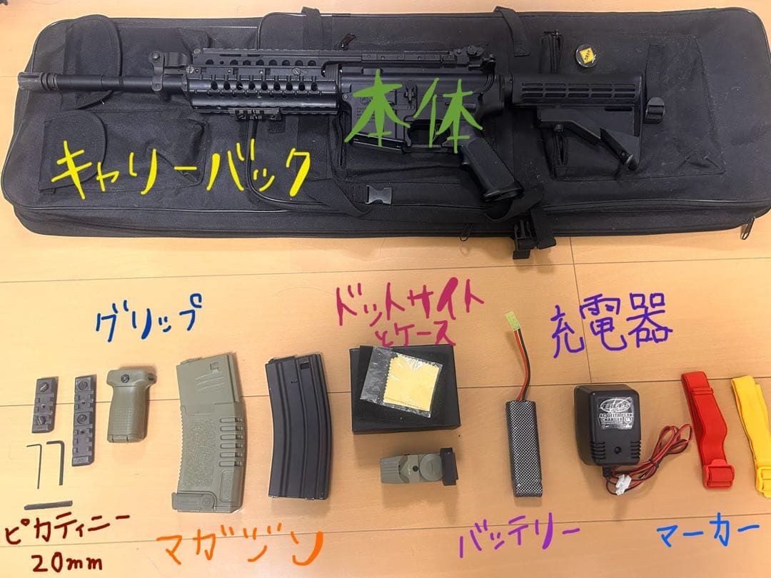 大幅値下げ中 3/5まで 東京マルイ M4 S-system 電動ガン セット