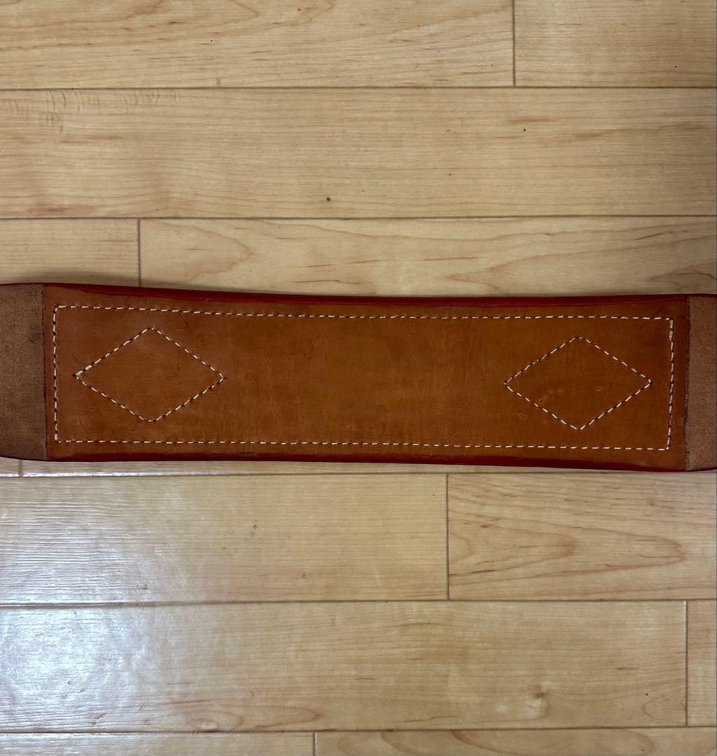 ウエサカ ウェイトリフティング プレミアムベルト ２枚張り シングルピン （Ｌ）