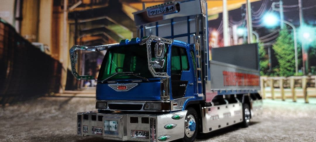 アオシマ 1/32 ワリバシ慕情完成品 デコトラ トラック野郎