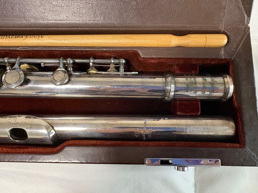 宮沢フルート MC-300 銀メッキ カバードキー ケース付 現状品