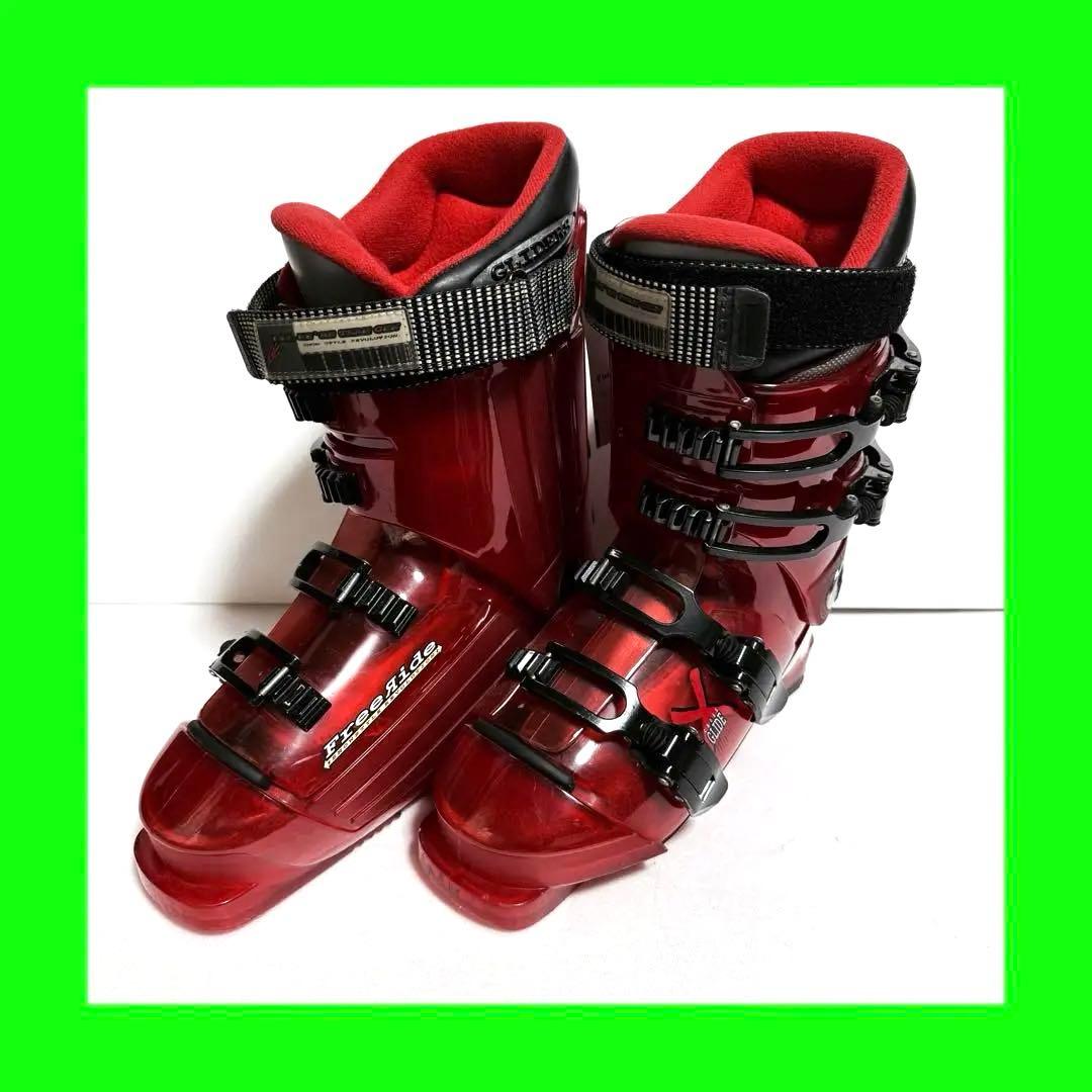 297mm 25cmゲン ファクトリー スキー用ブーツ 赤色レッド初心者格安