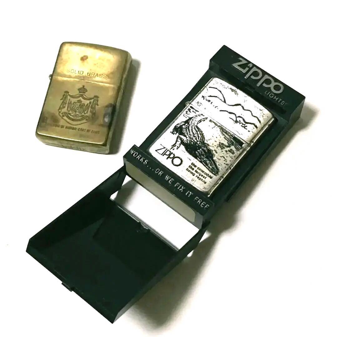 ZIPPO 真鍮 solid brass HAWAII ハワイ クロコダイル