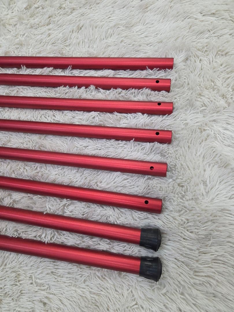 スノーピーク　ウイングポール　レッド280cm☓2セット