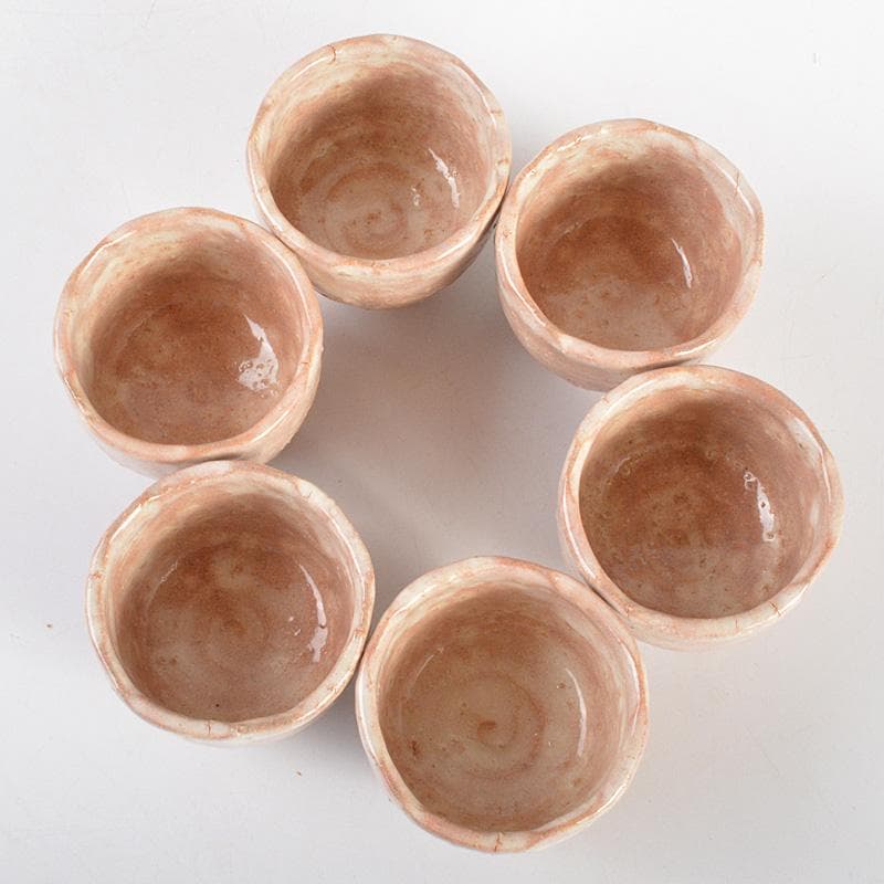 萩焼　十二代田原陶兵衛作　茶器揃　急須　湯冷　煎茶碗6客　共箱　V　6221C