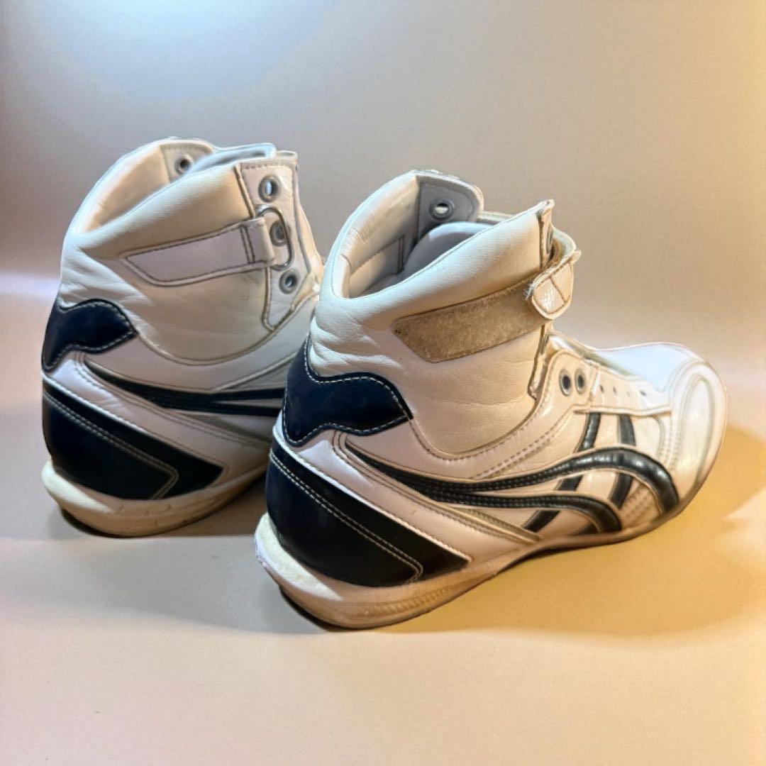 asics オーダースパイク　ハイカット ゴールドステージ　左投げ　白/紺