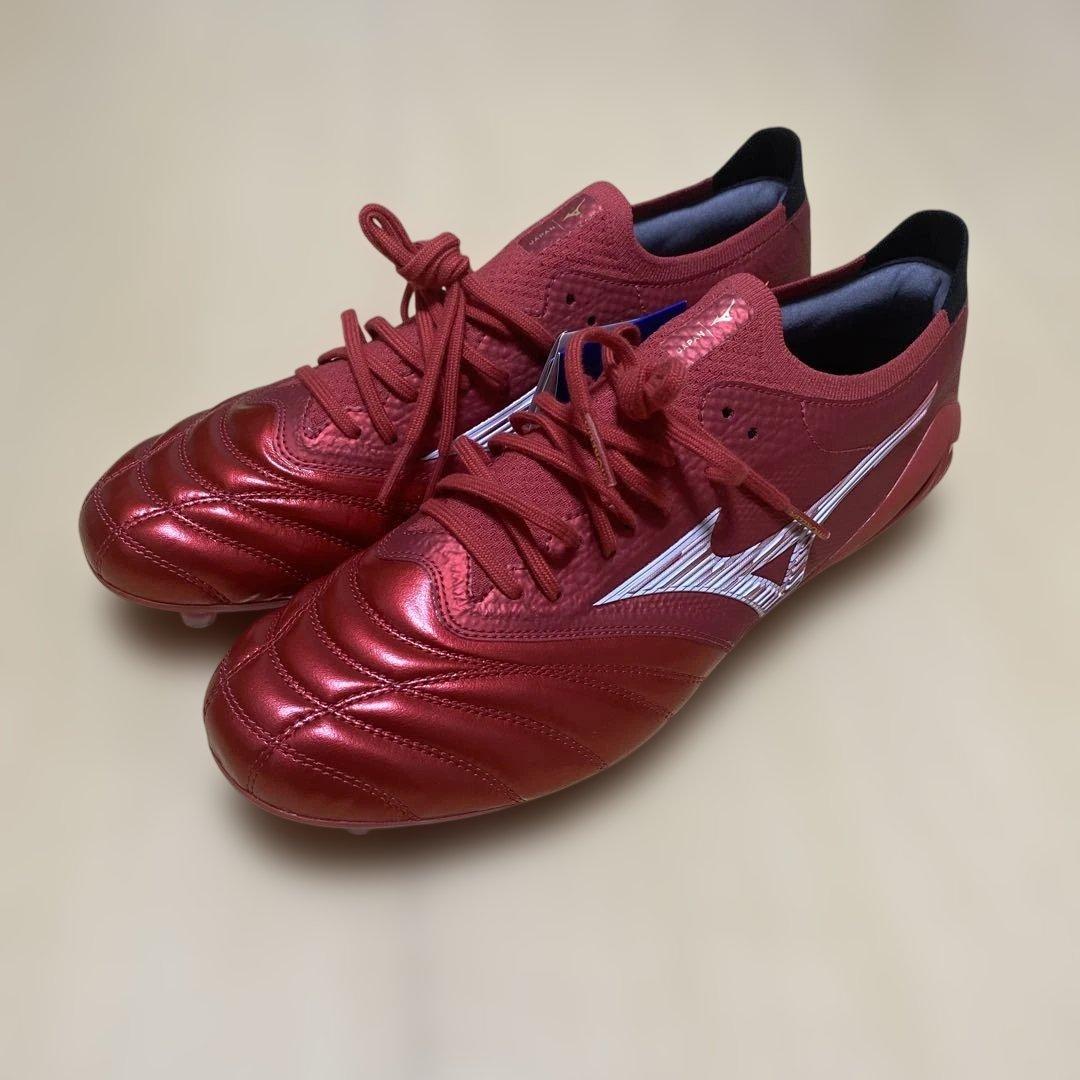 新品 ミズノ サッカースパイク モレリアネオ4 β JAPAN 赤白黒 27.0