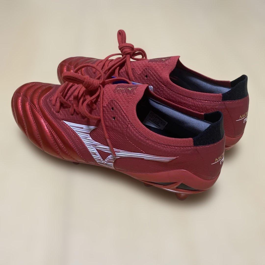 新品 ミズノ サッカースパイク モレリアネオ4 β JAPAN 赤白黒 27.0