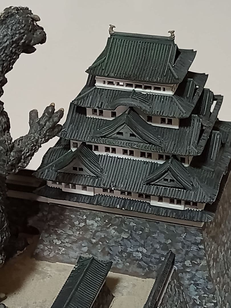 【しょうこ】ゴジラ1964　名古屋城急襲ミニジオラマセット