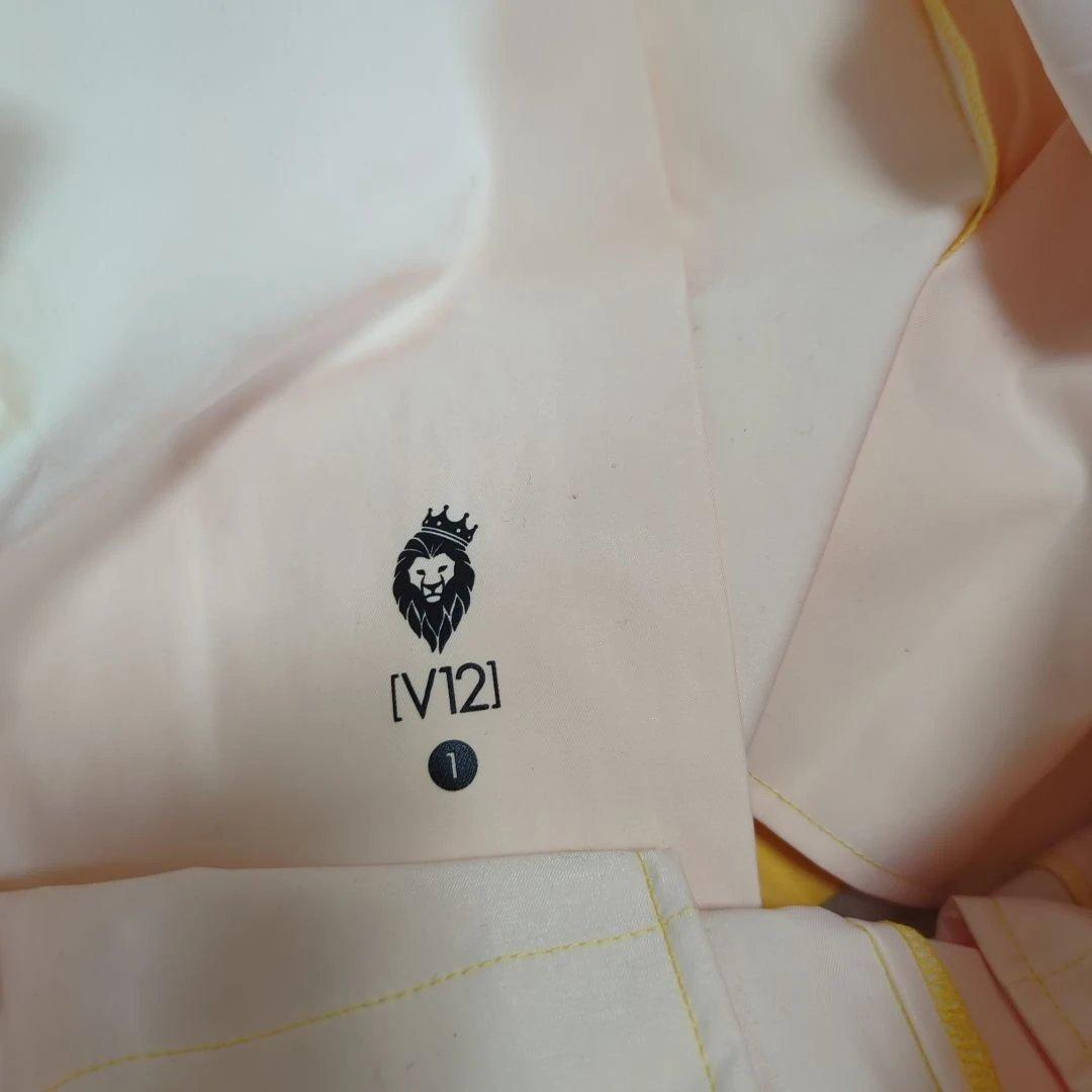 V12 ゴルフ　レディース　スカート　インナーパンツ　ロゴスカート　黄色　M　L